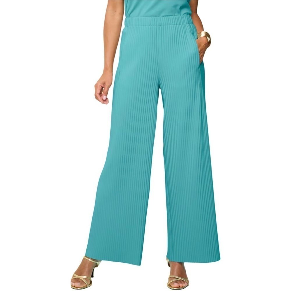 Draper’s & Damon’s Wave Pleated Pants Teal Size PXL